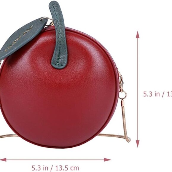 Fruit Shape Handbag PU Leather Small Crossbody Bag for Women Girls - Picture 7 of 7